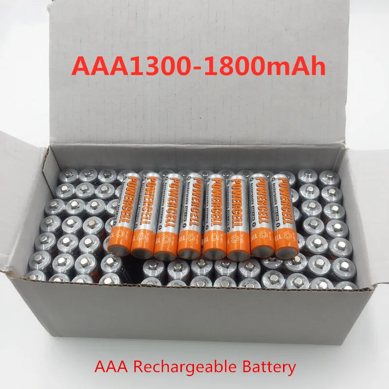 AAA 1300 Батарея 1800 мА/ч 1 2 V щелочные батареи перезаряжаемый аккумулятор для