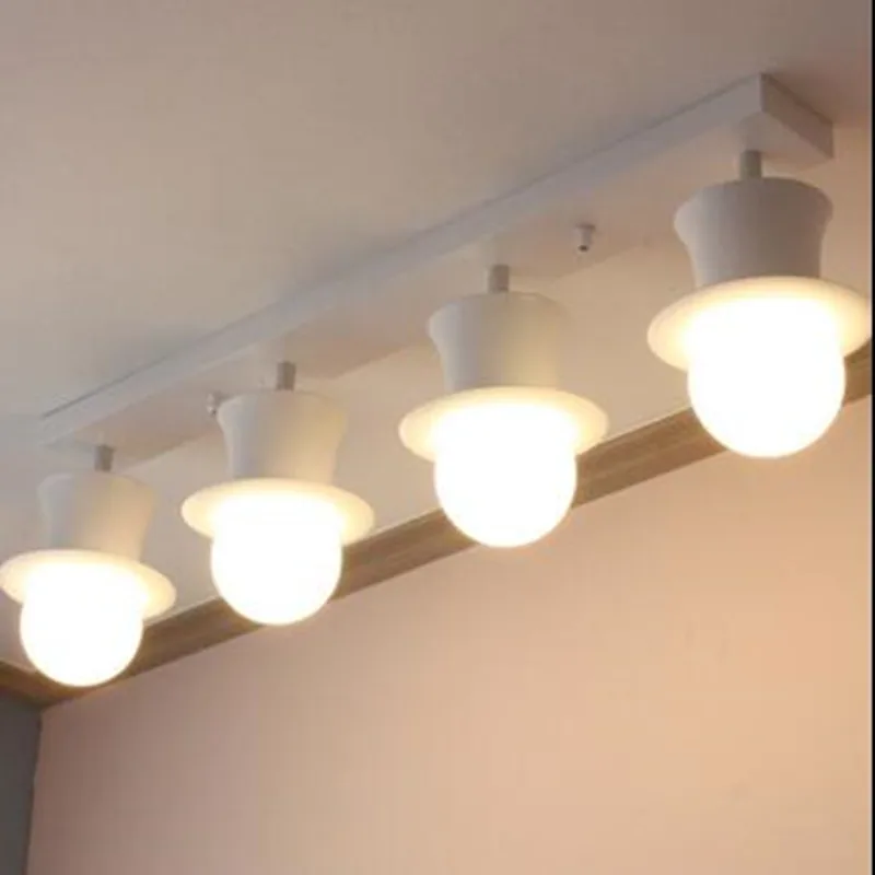 

Personalized Decoration 4 Head Ceiling Light Modern White Restaurant Light Bedroom Lights With LED Bulbs