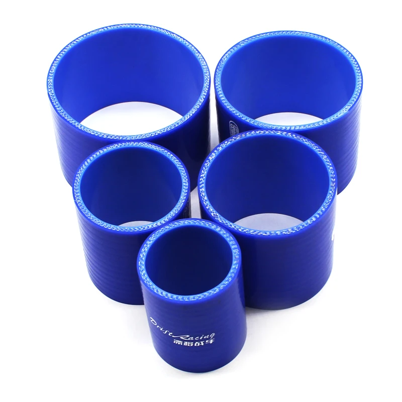 DEFT Straight 4 Ply Silicone Intercooler Turbo Intake Pipe Coupler Hose BLue 0 Degree Silicone Straight Hose