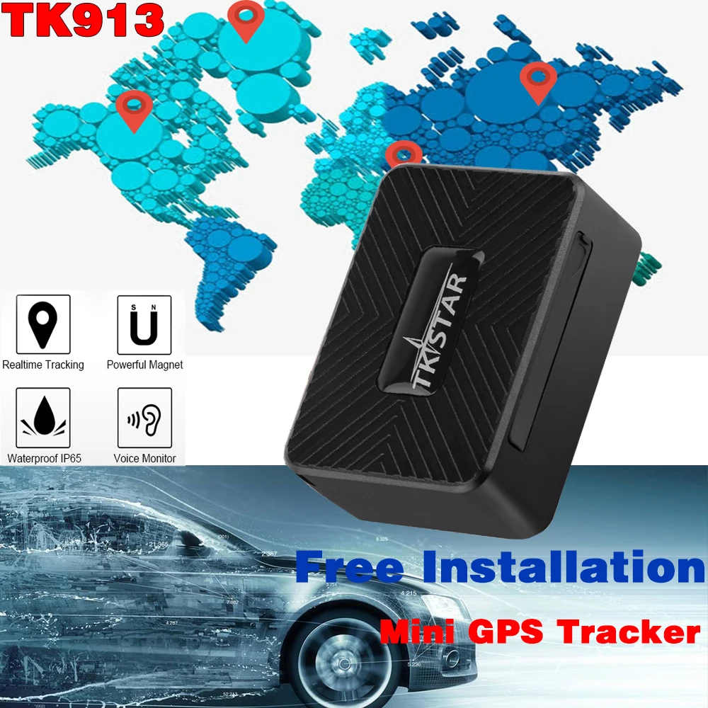 TK905 Waterproof TKSTAR Mini Hidden GPS Tracker GPS Locator for Truck Car Vehicle with Powerful Magnet Free Web APP Tracking mini gps tracker