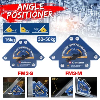 

FM3-S FM3-M Strong Magnetic Weld Holders Angle Positioner On/Off Switchable Arrow Welding Magnet Locator Tools hot