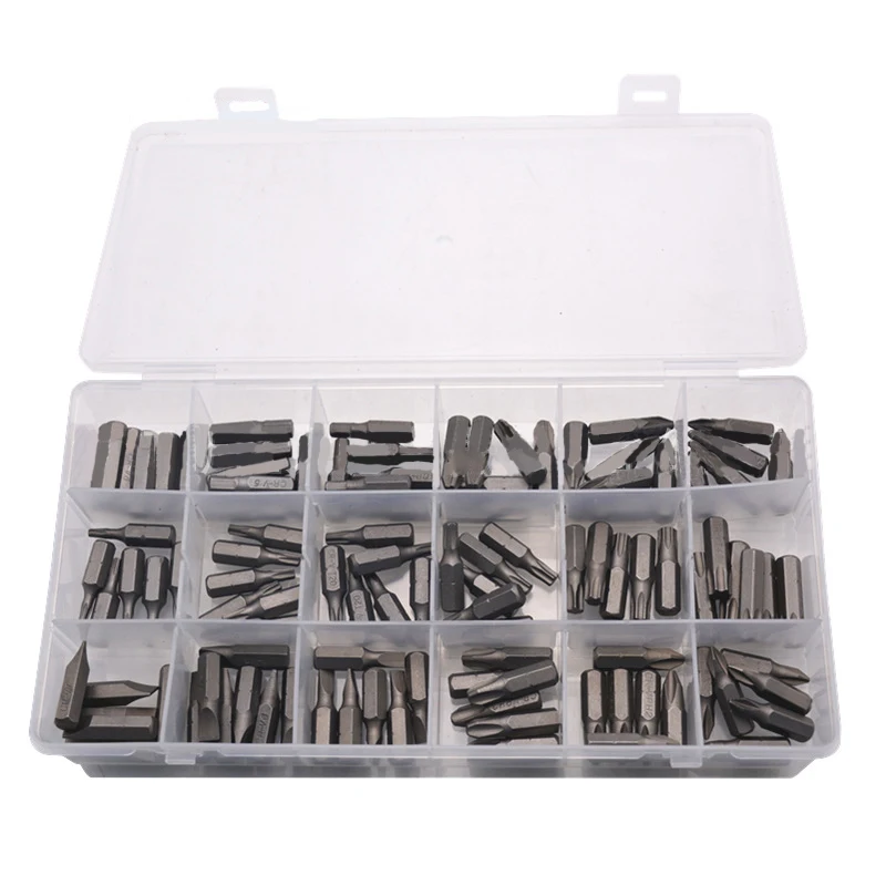 

1Set Screwdriver Insert Bits Hex Shank with Storage Case Phillips Magnetic Screwdriver Bits Antislip Head Driver Bit 108Pcs