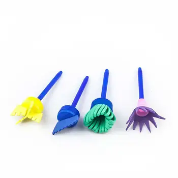 

4PCs Sponge Art Brushes Imagination Graffiti Drawing Kids Brush Drawing Toy DIY Flower Painting Graffiti Brush