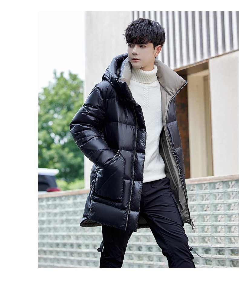 2021 new arrival long style men winter jacket high quality 90% white duck down jackets men,mens thicked warm parkas coat  YR19 down parka