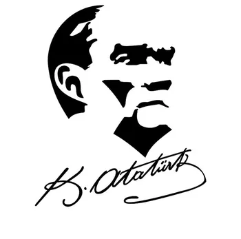 

CS-1683#15*17.6cm ataturk reflective car sticker vinyl decal silver/black for auto car stickers styling car decoration
