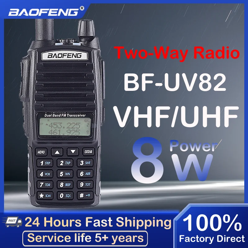 Baofeng Ture 8 Вт UV-82 плюс 10 км большой диапазон мощная портативная рация CB vhf/uhf