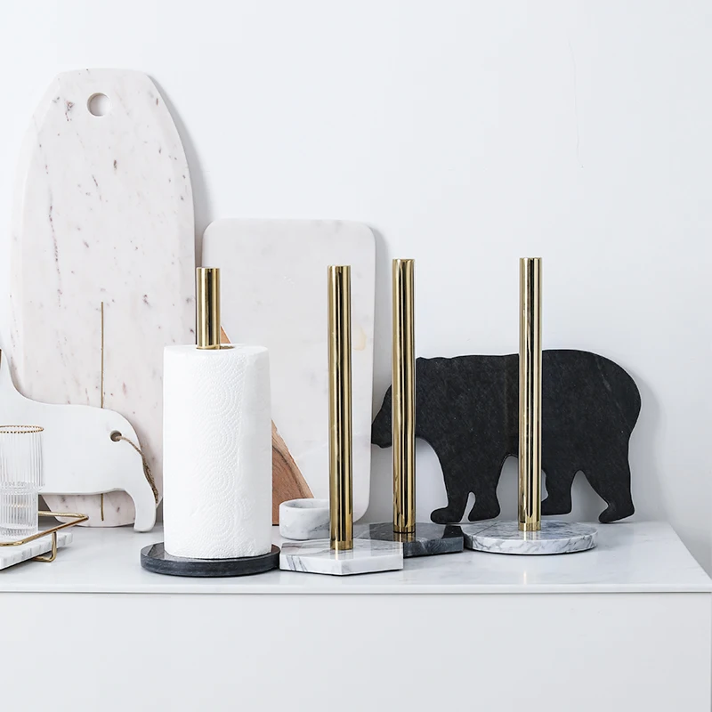 Nordic-Retro-Style-Natural-Marble-Gold-plated-Kitchen-Paper-Towel-Holder-Roll-Holder-Desktop-Jewelry-Storage (1)