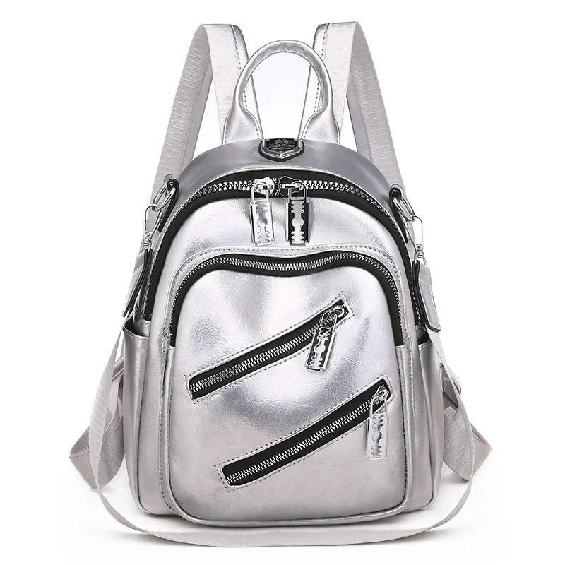 Small Backpack Women Multifunctional PU Leather Backpacks 2021 New Fashion High Quality Ladies Casual Travel Backpack School Bag 