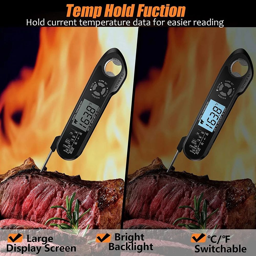 Digital Meat Thermometers for Cooking - Waterproof Instant Read Food  Thermometer for Meat, Deep Frying, Baking, Outdoor Cooking, Grilling, & BBQ  - China BBQ Thermometer and Cooking Thermometer price