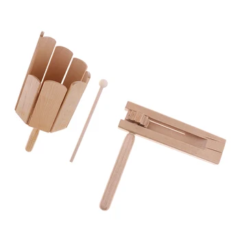 

Wooden Hand Clapper Toy Multi Sound Cylinder Percussion for Children Gift