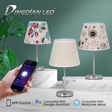 Smart  LED Desk Lamp 9W AC85 265v  Intelligent LED Table Studying Lamp RGBW WIFI APP Remote Control Amazone alexa Reading Light