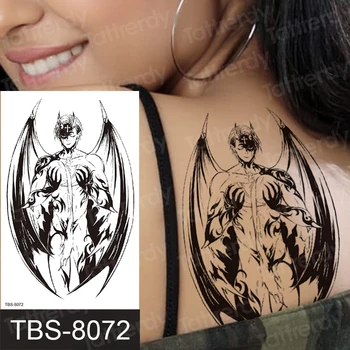 

temporary back tattoo wings dragon animals black henna tattoos tirbal tiger moon legs arm sleeve wrist tatoo water transfer