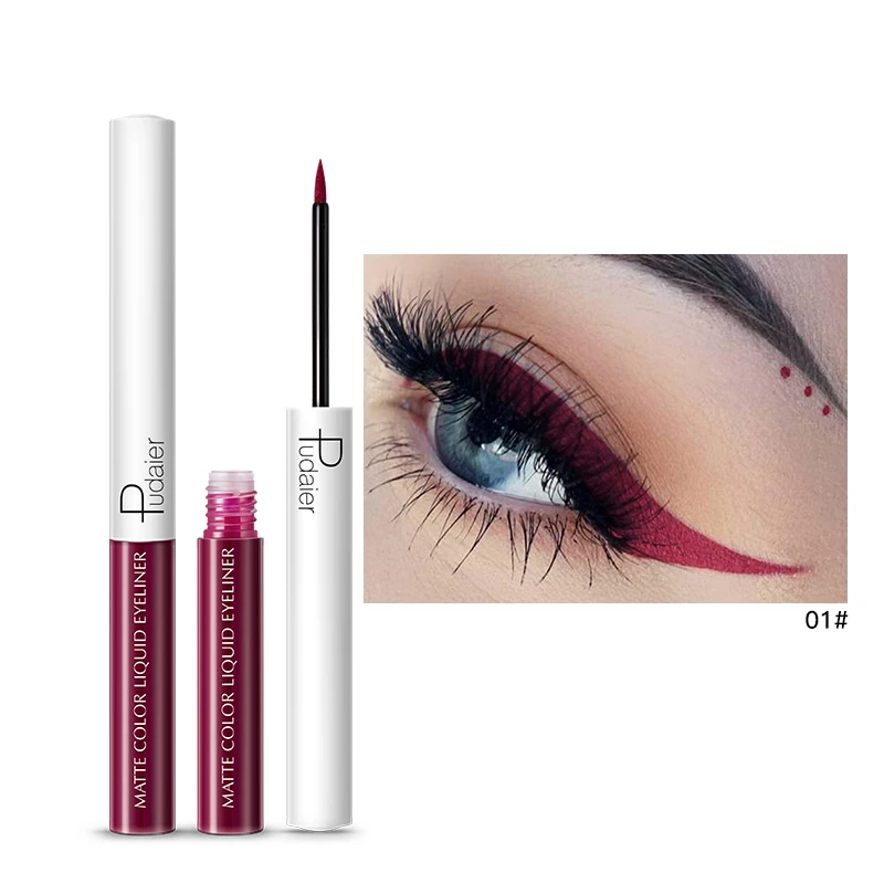Pudaier Liquid Eyeliner 15 Color Long Lasting Waterproof sexy Matte Eye Liner Pen waterproof liquid eyeliner brown Makeup TSLM1