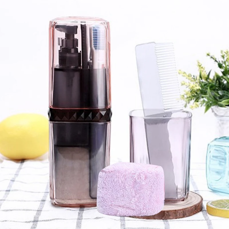 Best Toothbrush Holder Kit Dispenser Bottle Towel Sanitizer Case for Travel Bathroom QQ99 |