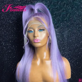 

Purple Colored Lace Front Human Hair Wigs For Women 13x6 Straight Lace Front Wig Colored Transparent Lace Wigs Indian Remy 150%