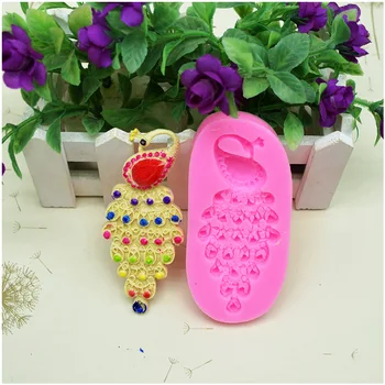

DIY baking liquid silicone cake mold Minos peacock silicone baking fondant mold soap mold chocolate mold silicone molds