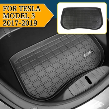 

pcmos TPE Before Front Cargo Tray Trunk Rubber Floor Mat For Tesla Model 3 2017-2019 Stowing Tidying Interior Accessories Black