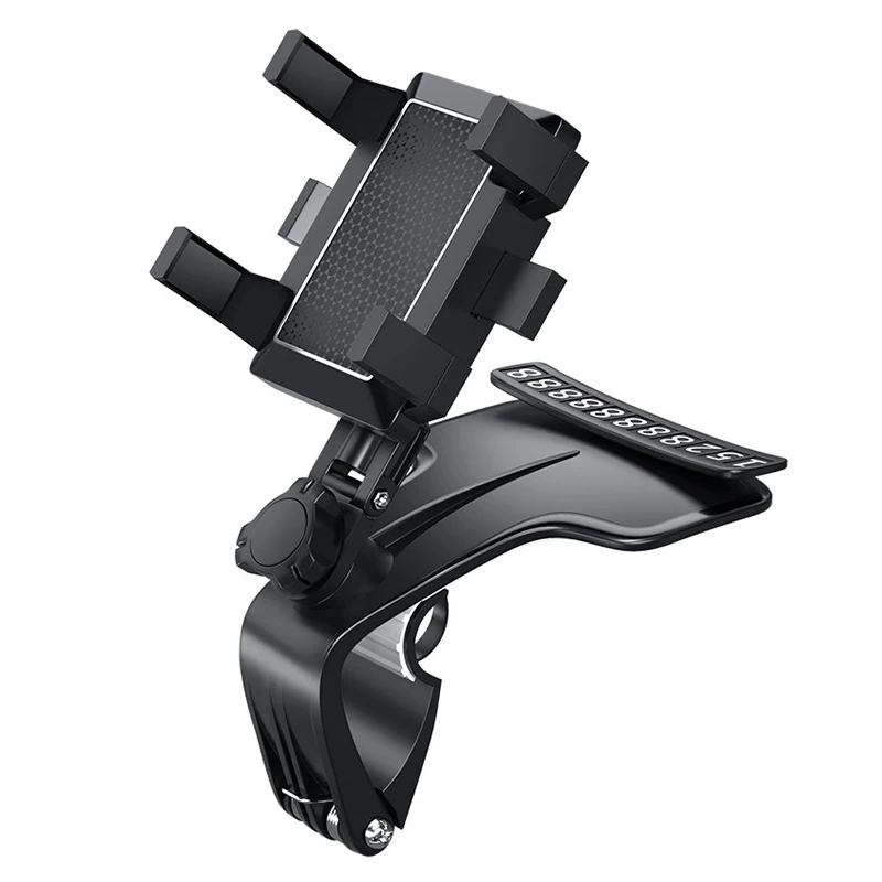 ABS Black Car Phone Holder for Dashboard Sun Visor Rearview Mirror