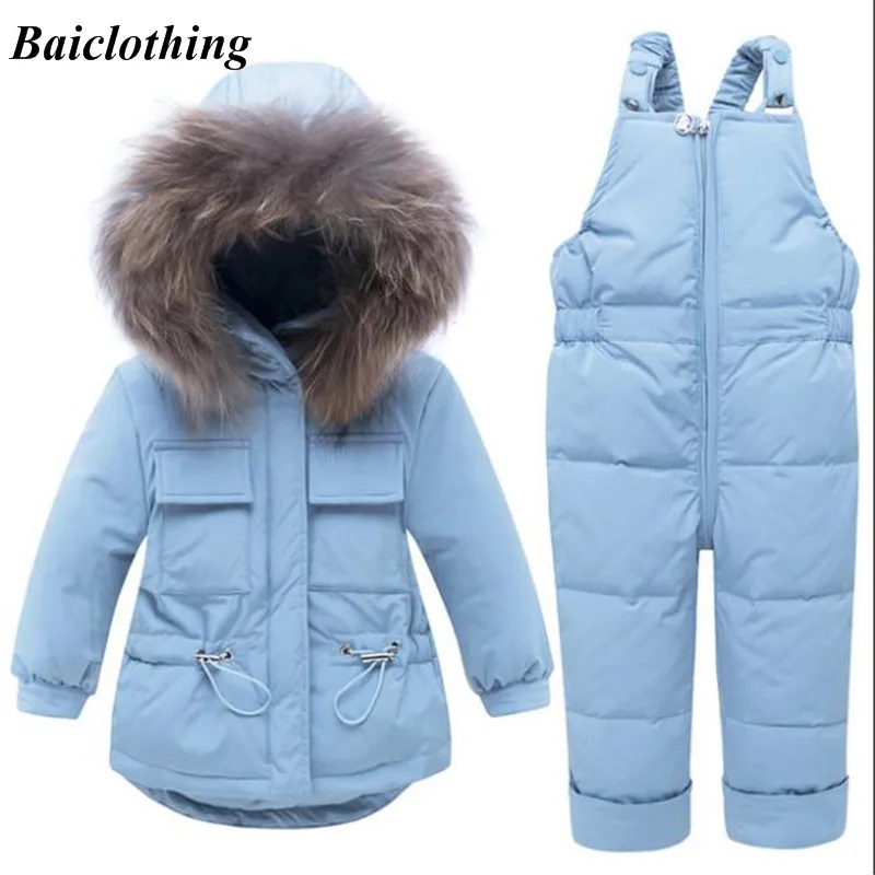 Коллекция года, комплект детской одежды для русской зимы детская одежда для мальчиков и девочек куртка-пуховик теплый детский зимний комбинезон с капюшоном для новорожденных