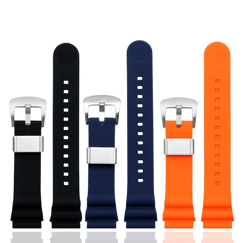 Curved End 20mm 22mm 19mm 21mm Rubber Silicone Watch Bands For Omega-Watch AT150 Seamaster-007 for Seiko-Strap Brand Watchband | Наручные