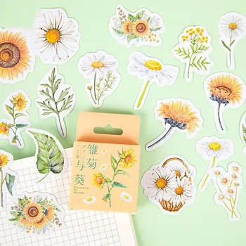 

"Lovely Daisy" 45pcs Lot Beautiful Scrapbooking Stickers Card Making DIY Photo Album Craft Decoration Stickers