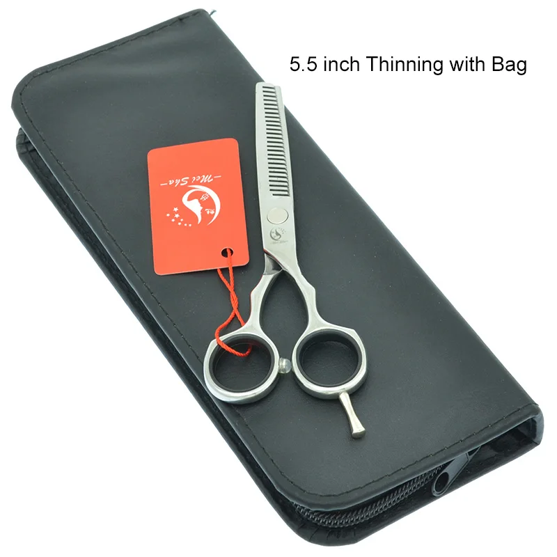 HA0196 with Bag Профессиональный филировочный инструмент для стрижки волос Meisha 5,5 дюймов, японские Парикмахерские ножницы 440c, набор парикмахерских ножниц HA0079 - Цвет: HA0196 with Bag