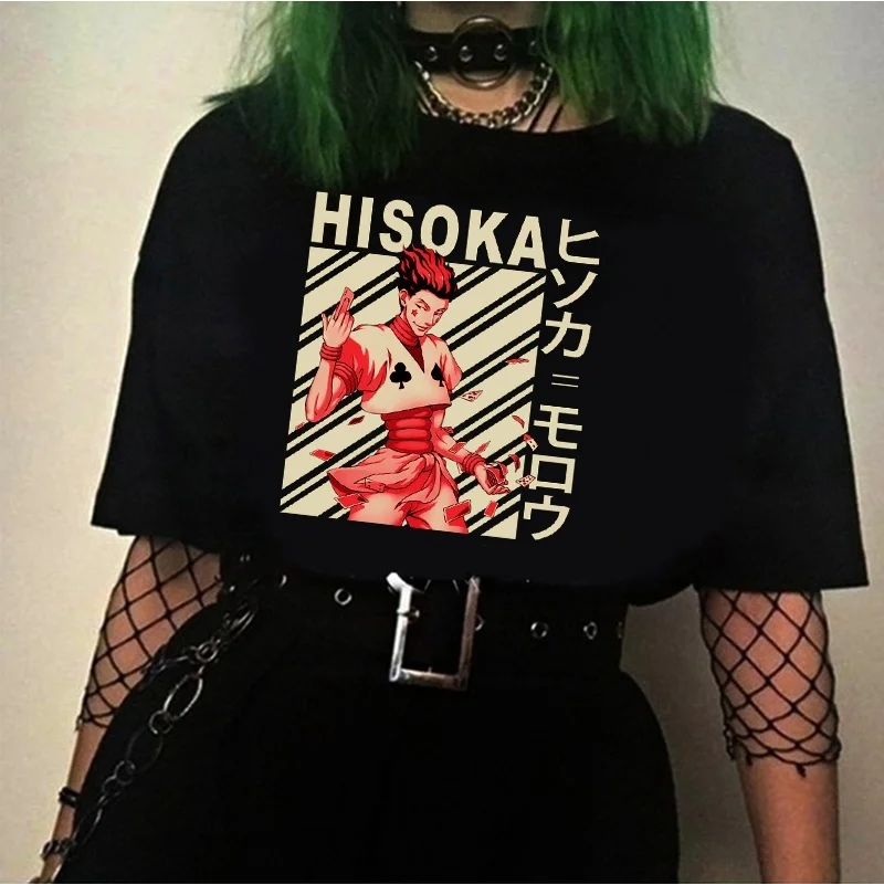Эстетичная футболка в стиле Харадзюку 2020 Hisoka Hunter X аниме HXH футболки для пар Топы И