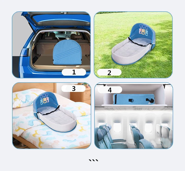 Portable Crib Mom Nurisng Bag Travel Mosquito Net Baby Bed Sun Protection Foldable Breathable Infant Sleeping Basket