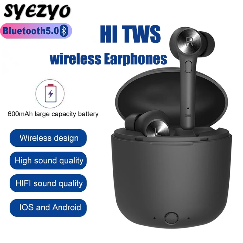 Беспроводные наушники Bluedio Hi TWS спортивные стерео Музыкальная гарнитура Bluetooth с