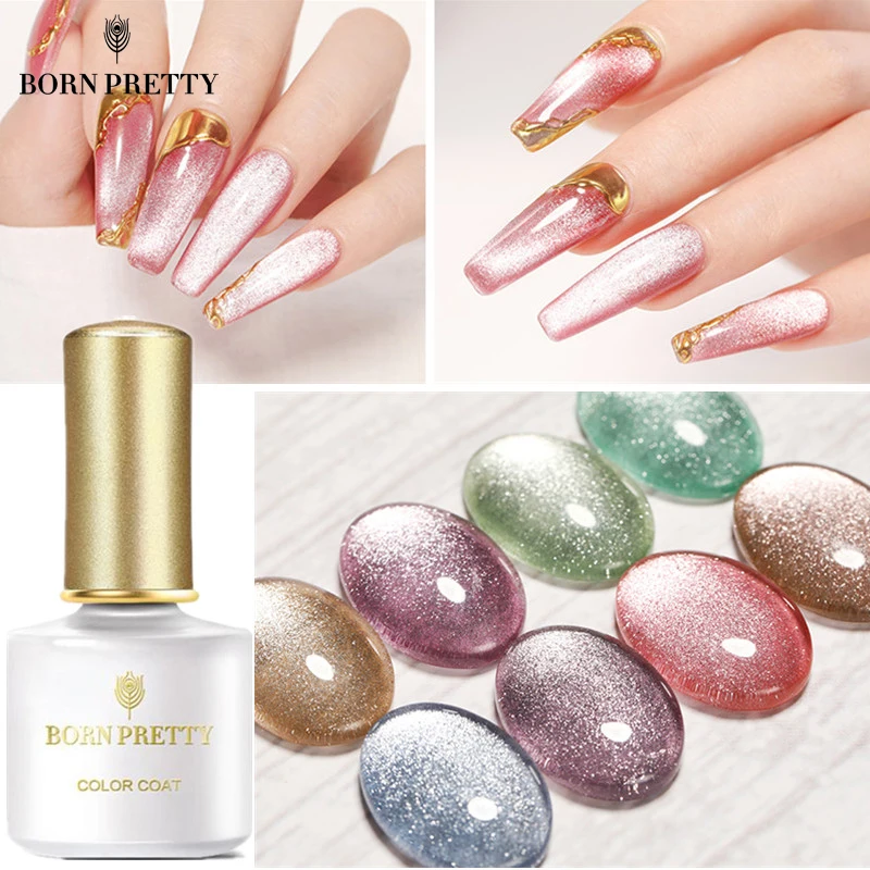 BORN PRETTY светящийся кошачий Гель-лак для использования с магнитом 6 мл Серебряный