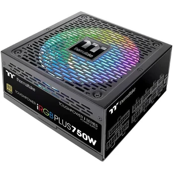 

Power supply ATX 750W Thermaltake Toughpower IRGB Plus 80 + Gold (24 + 4 + 4pin) APFC 140mm fan color LED