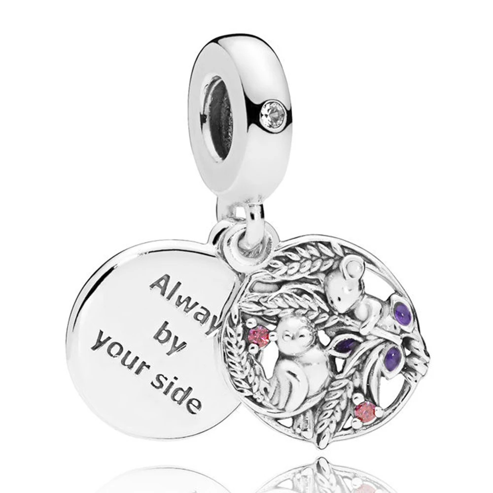 

Always By Your Side Dangle Charms 100% 925 Sterling Silver Always By Your Side Charm Fit Original Bracelet Diy Jewelry 2018