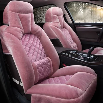 

winter season plush material warm universal fit car seat cover cushion for lada kia hyundai bmw