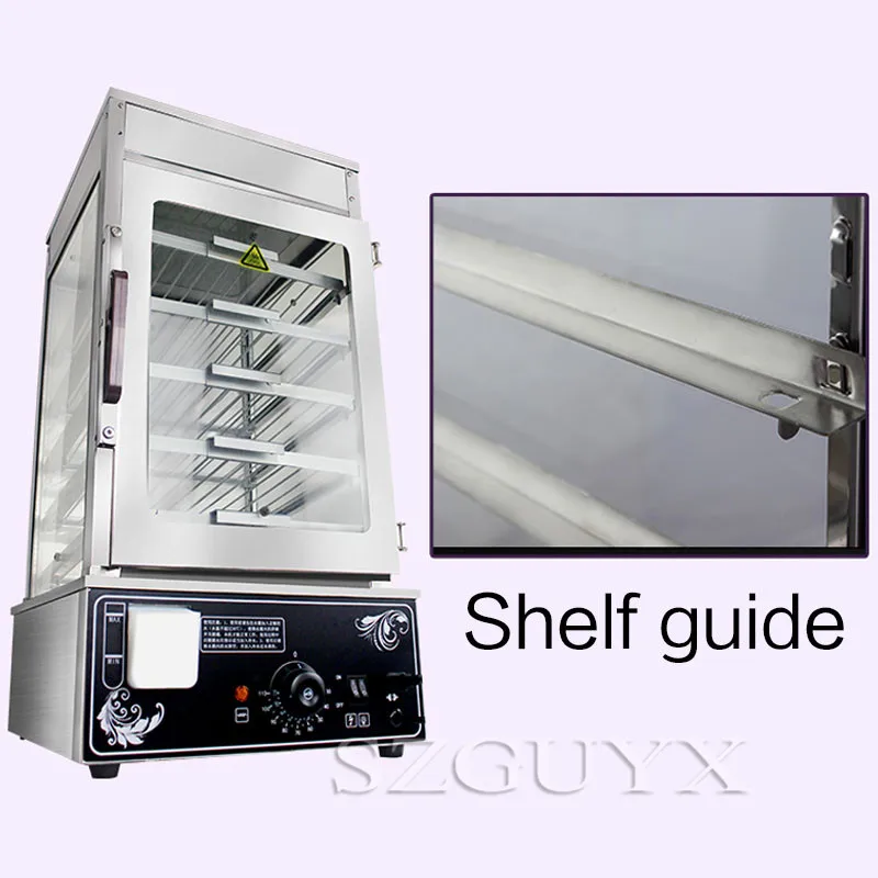 Commercial steamed bun machine Desktop large capacity steaming cabinet Glass electric steamer steamed bread bun Heating cabinet