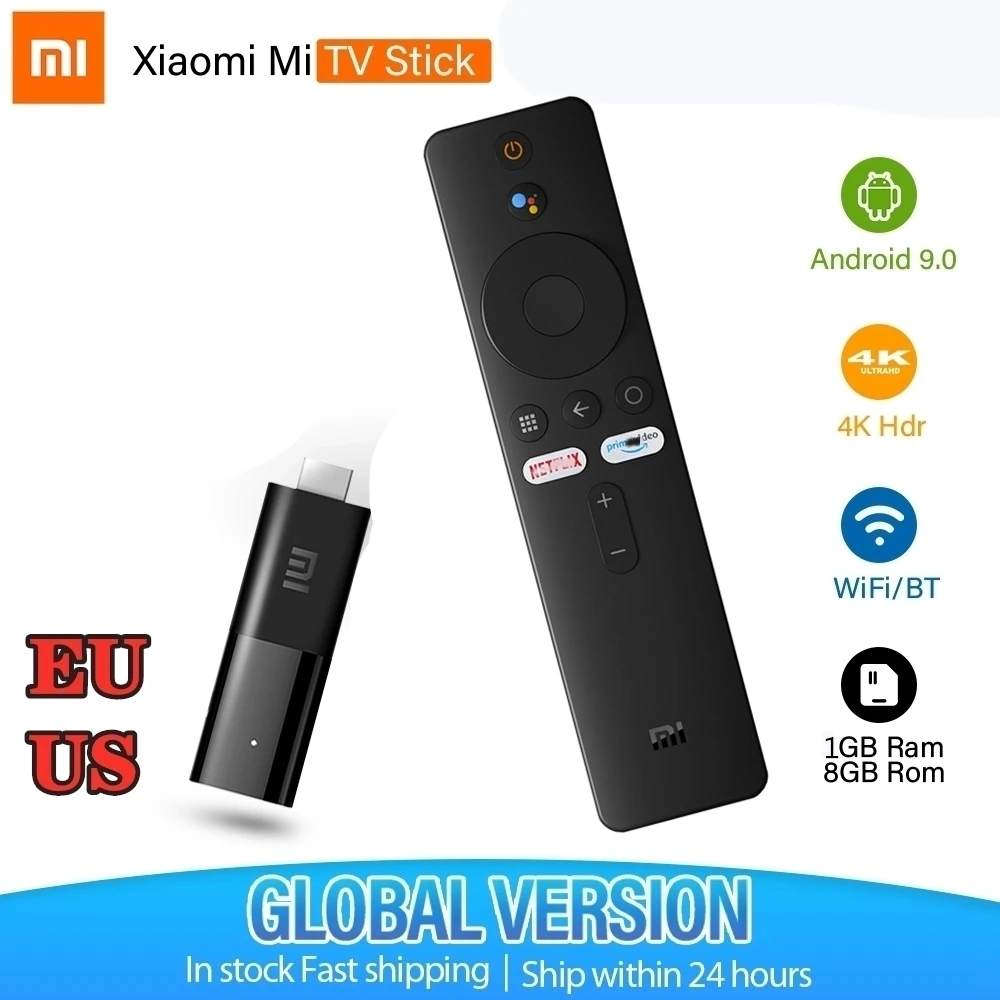 ТВ приставка Xiaomi Mi Android 9 0 1080P HDR 1 ГБ 8 bluetooth Wifi адаптер 2K DTS для Google Assistant YouTube