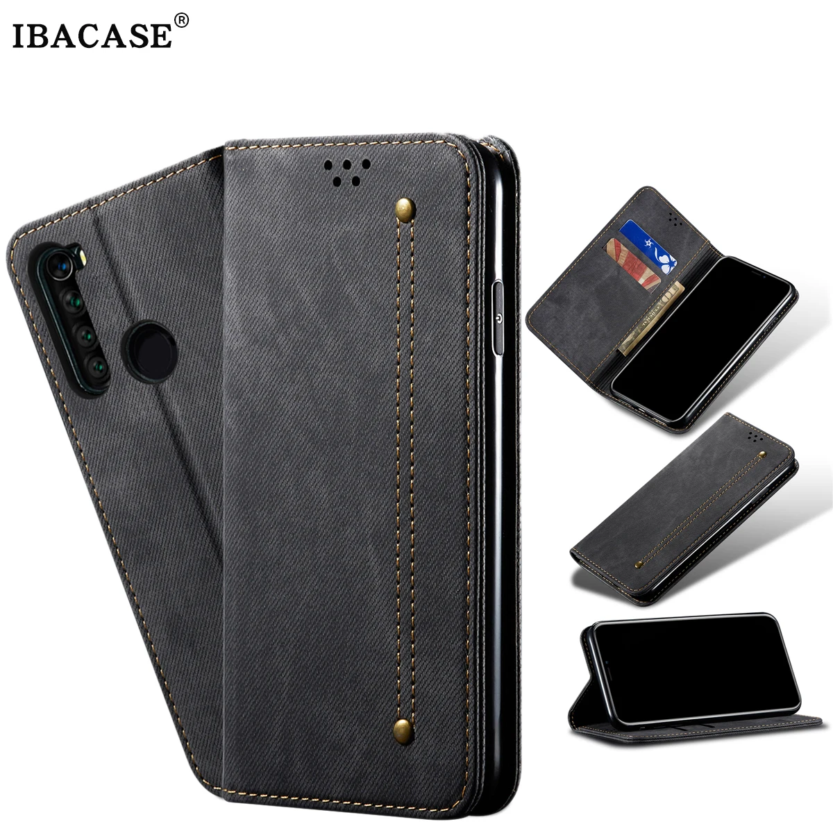 

eather Flip Case For Xiaomi Redmi Note7 pro Note8 8A mi 9pro 5G Card Slots wallet fitted cases Magnet adsorption
