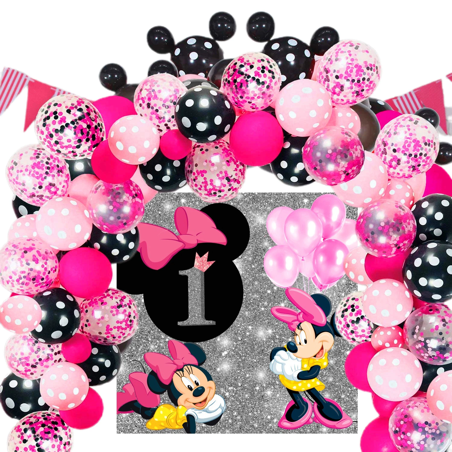 ミッキーミニーマウスの漫画の背景 ミッキーマウスの背景 壁の生地 赤ちゃんの誕生日パーティーの装飾用のビニールの背景 Party Backdrops Aliexpress