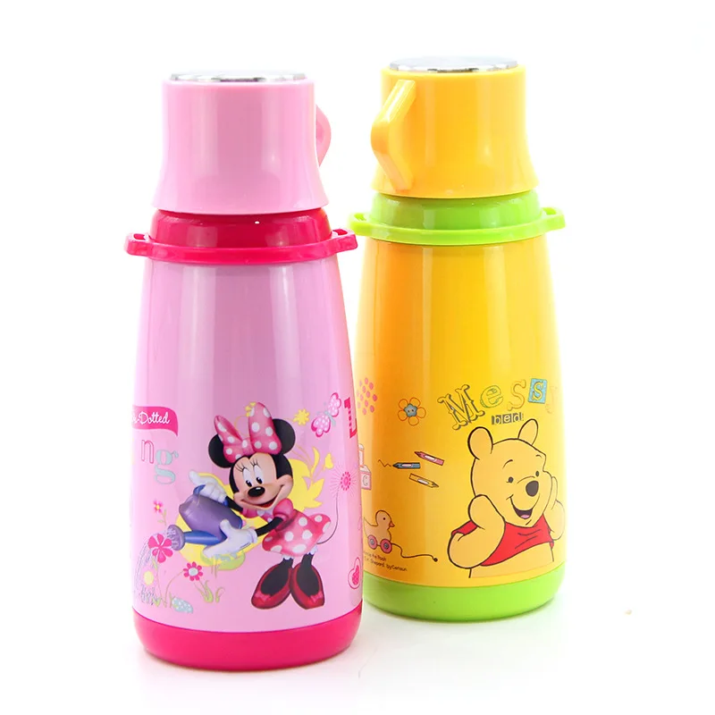

Disney Children Insulated Cup Students Stainless Steel Water Cup Kindergarten Shatter-resistant Cartoon Suspender Strap Dual Pur