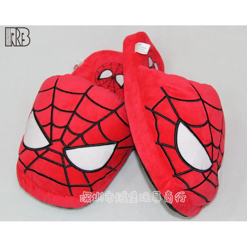 Spiderman Cotton slippers marvel anime Creativity superheroes spider-man plush flip flop Keep warm dolls children birthday gifts