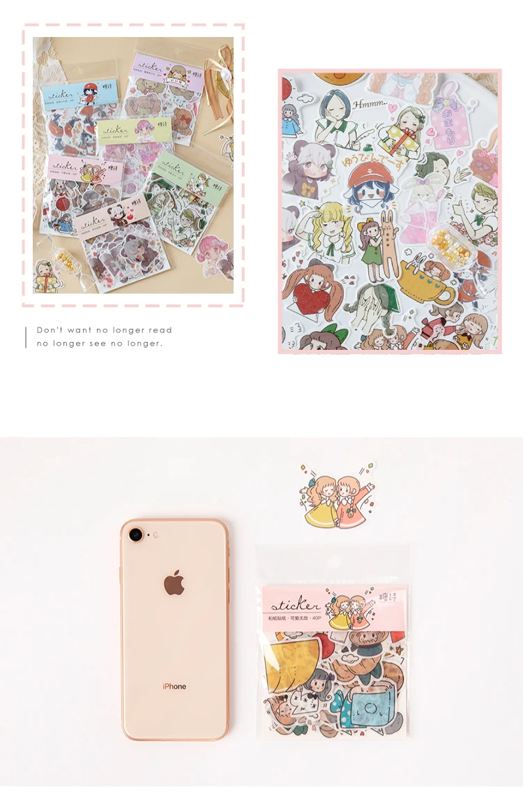 20 компл./1 лот Kawaii канцелярские наклейки мультфильм девушки дневник планировщик декоративные мобильные наклейки Скрапбукинг DIY ремесленные наклейки