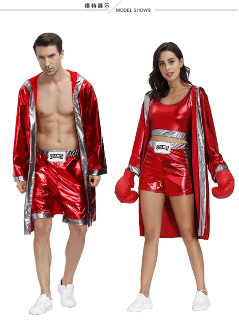 Coppia Boxe Rossa Boxer Costume Cosplay Per Donne Adulte Uomini Fantasia  Purim Costumi di Halloween Party Costume Carnevale Fantasia