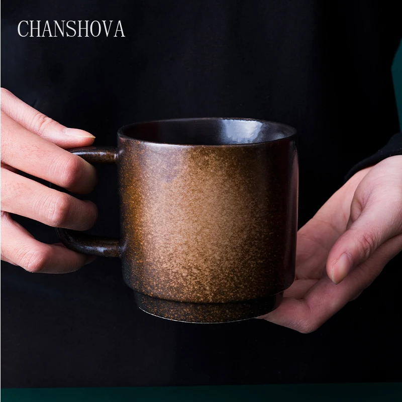 CHANSHOVA традиционная китайская Ретро Керамическая кофейная кружка ручной работы 300
