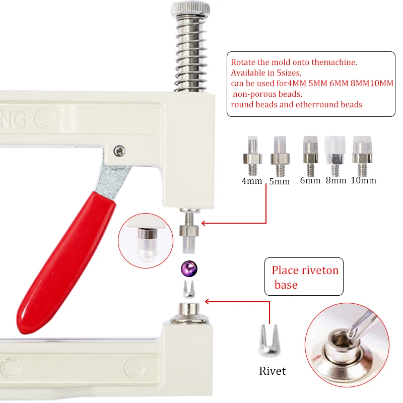 Pearl Machine And Hand Press Bead Machine pearls Tool/ Manual Pearl Rivet For Clothes/Bags/Skirt Setting DIY Accessories