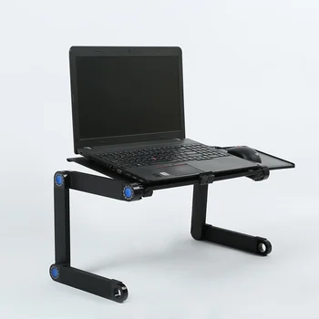 

Adjustable Laptop Stand Aluminium Portable Foldable Computer Table for Bed Office Standing Desk with 2 Cooling Fans Mouse Pad