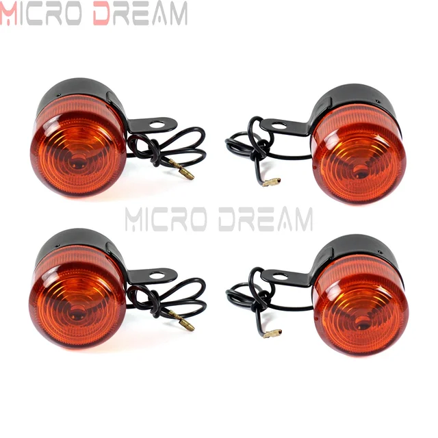 Motorcycle Scooter Black Turn signals small For Honda CT70 6 volt