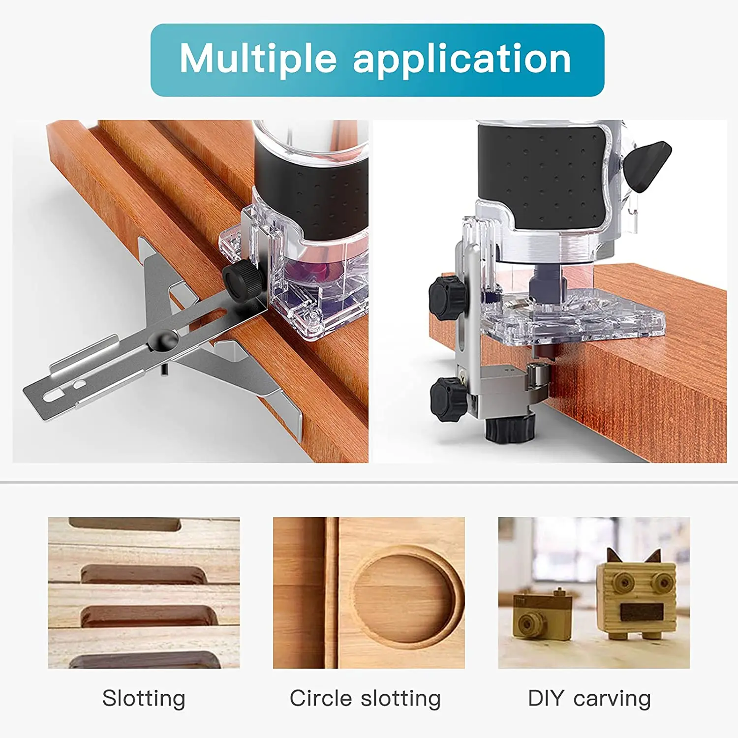 800w Wood Trimming Machine 30000rpm Trimmer Router 220V Wood Milling Slotting Trimmer Machine Hand Carving Router
