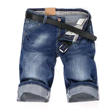 Новые модные мужские рваные короткие джинсы брендовая одежда хлопковые шорты для активного отдыха дышащие джинсовые шорты мужские Индивидуальные шорты