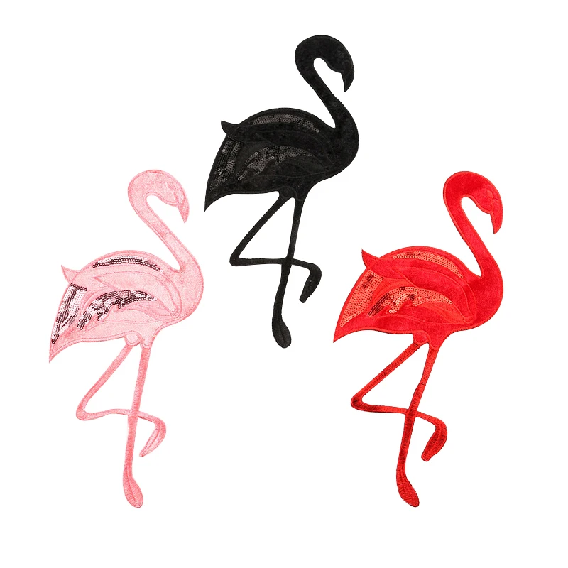 Большие блестящие нашивки с фламинго для одежды вышивка блестками женские | Дом и