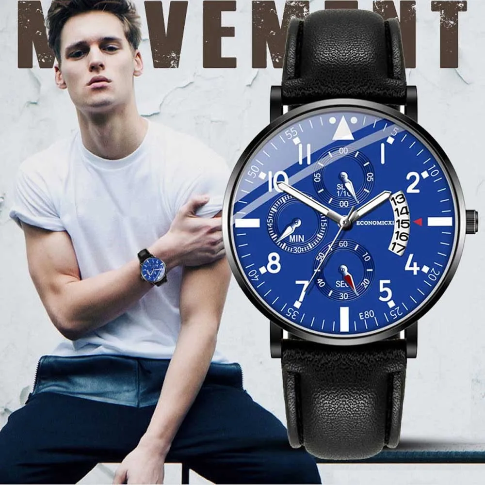 

Men's Fashion Casual Personality Three Eye Luminous Digital Watch мужские часы
