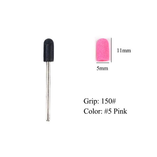 No.5 Pink STZ 1 шт Сменное сверло для ногтей профессиональная резиновая шлифовальная насадка для ногтей фрезы для электрического маникюра Инструменты для педикюра#725 - Цвет: No.5 Pink
